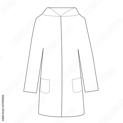 white jacket isolated on white background