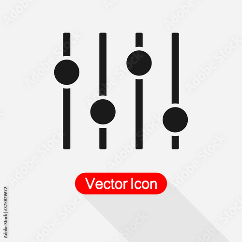 Adjustment Music Icon,Filter control,Settings icon Vector Illustration Eps10