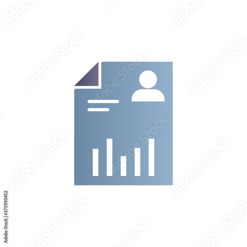 Contract, cv color gradient vector icon