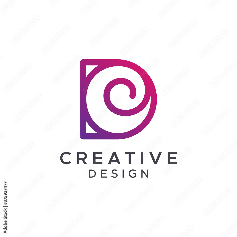 Initial Letter D Logo Vector Design