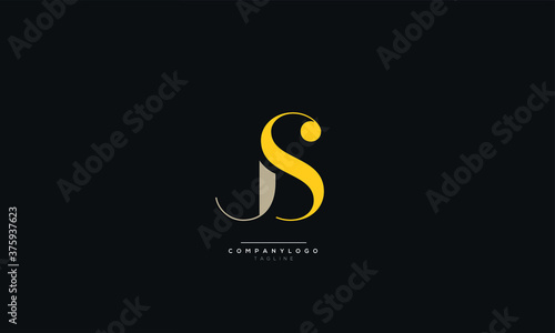 JS Letter Business Logo Design Alphabet Icon Vector Symbol