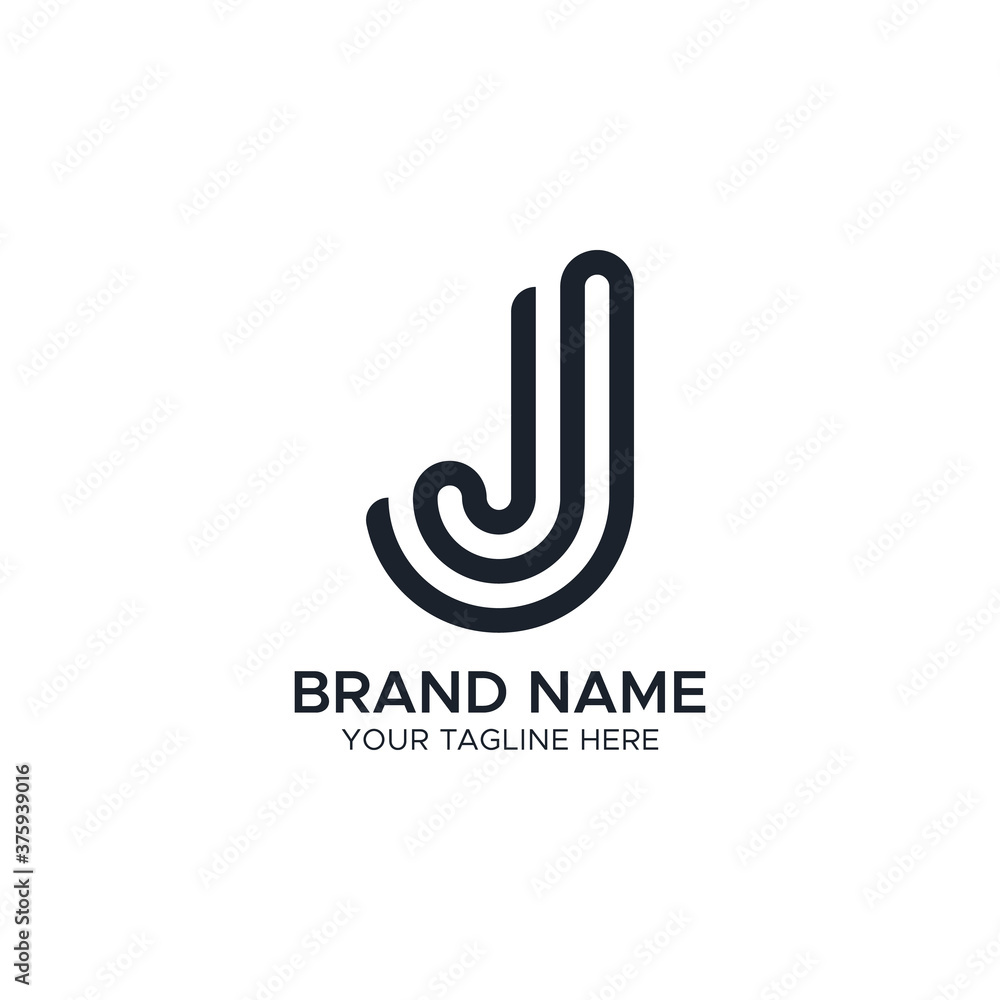 Initial J Letter Logo Vector Design