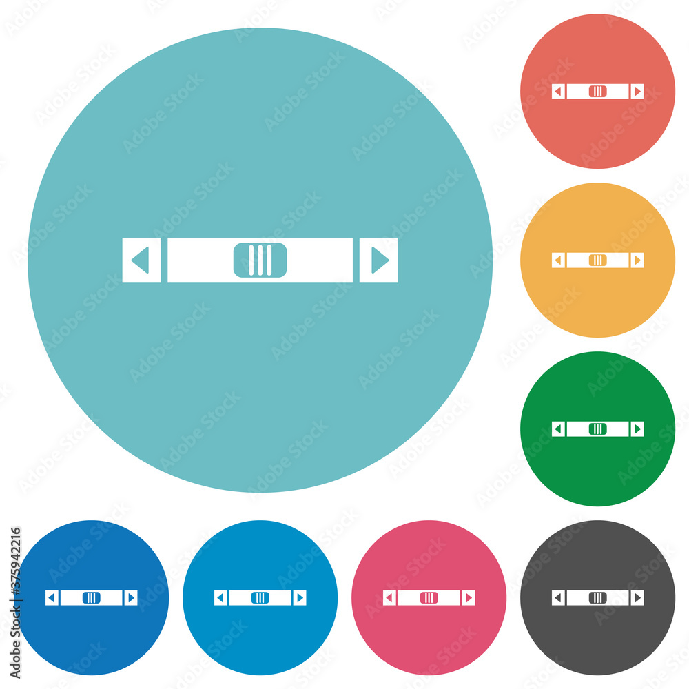 Horizontal scroll bar flat round icons Horizontal scroll bar flat round icons