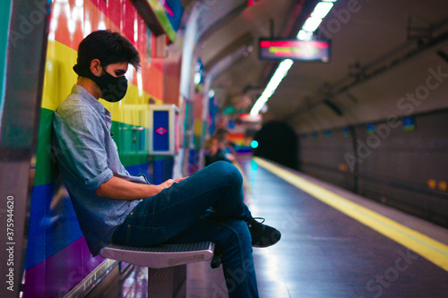 young man in the city photo