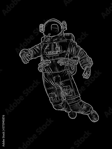 Fototapeta Naklejka Na Ścianę i Meble -  astronaut doing a drift
