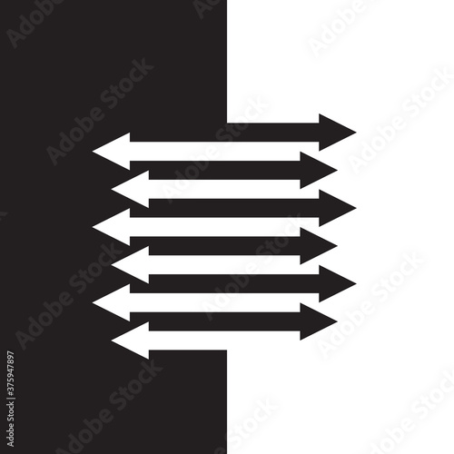 combined illustration of thesis, antithesis and synthesis