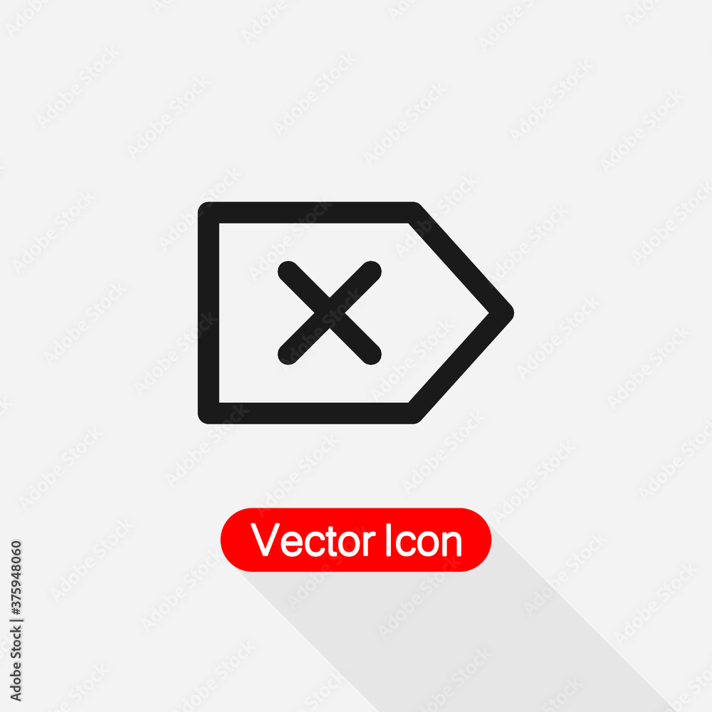 Back Icon, Backspace Icon, Delete Icon Vector Illustration Eps10 Back Icon, Backspace Icon, Delete Icon Vector Illustration Eps10