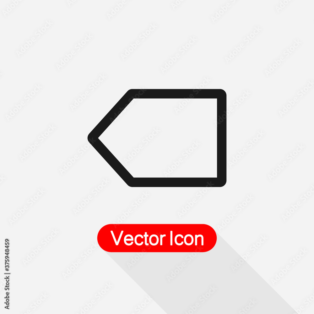 Fototapeta premium Back Icon, Backspace Icon, Delete Icon Vector Illustration Eps10