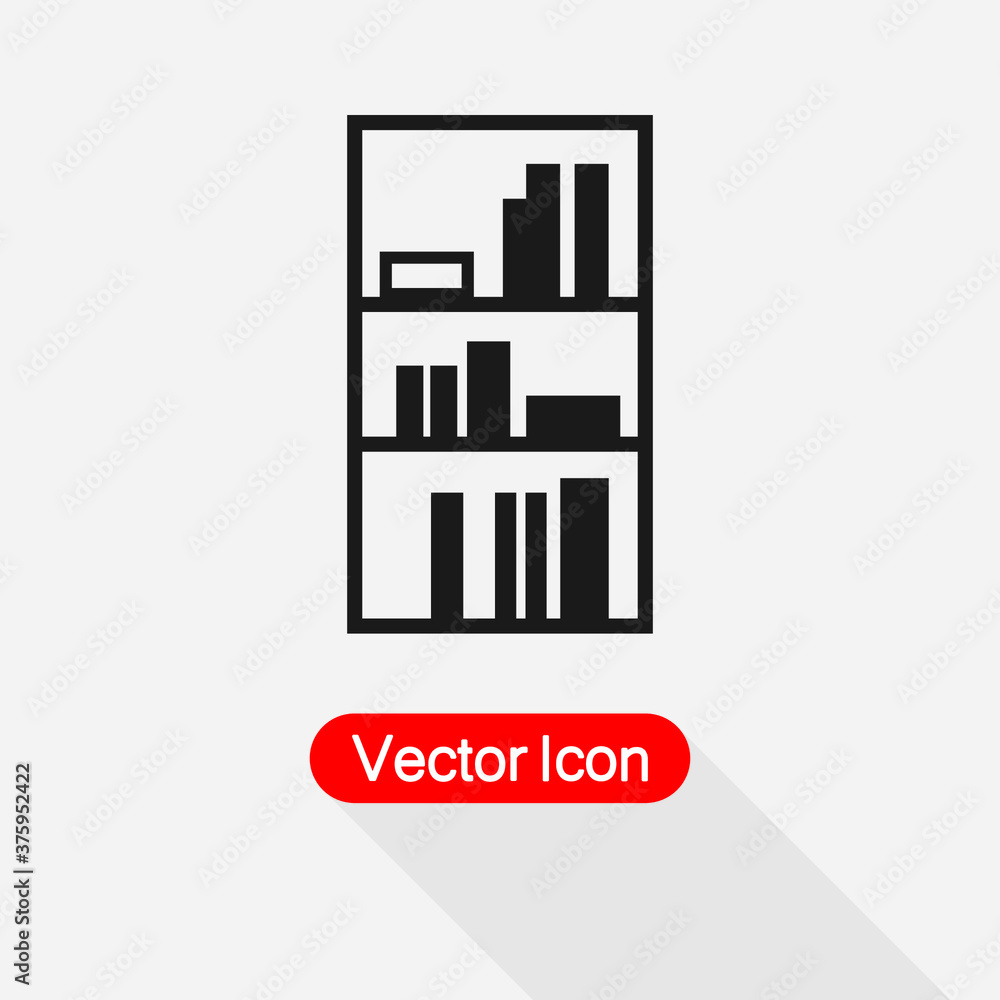 Bookshelf Icon Vector Illustration Eps10 Bookshelf Icon Vector Illustration Eps10