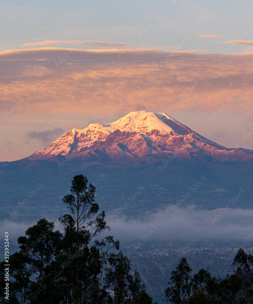 Chimborazo Volcano the closest point to the sun, the highest mountain in the world measured from the center of the earth.