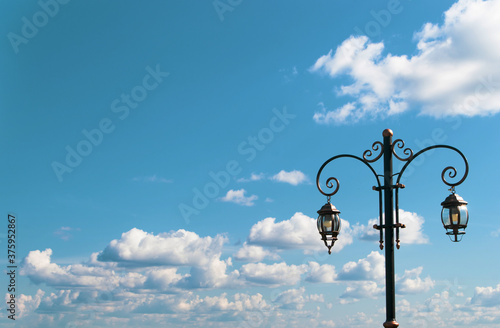 street lamp in the afternoon