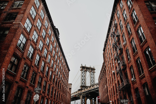Brooklyn Washington st. view of the Manhattan bridge Dumbo
