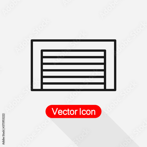 Building Garage Icon Vector Illustration Eps10