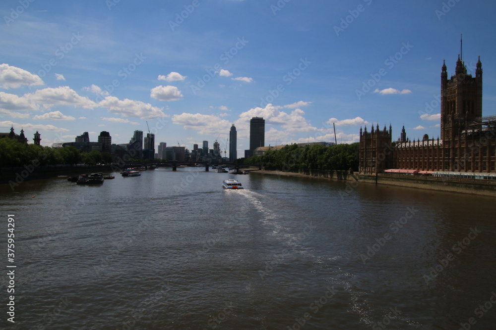 The river Thames at Westminster
