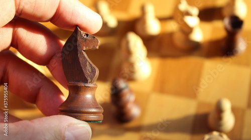Fare una partita a scacchi - gioco di società photo