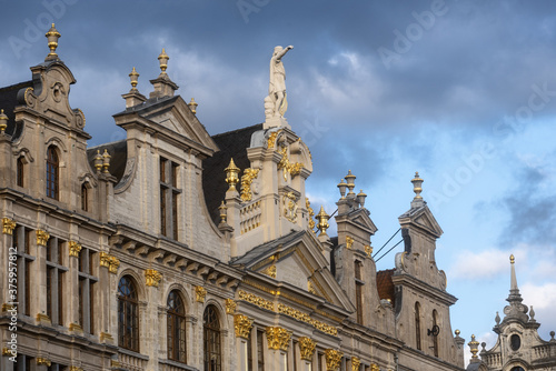 details of the guildhall house Maison de la Chaloupe d'Or in Brussels, Belgium