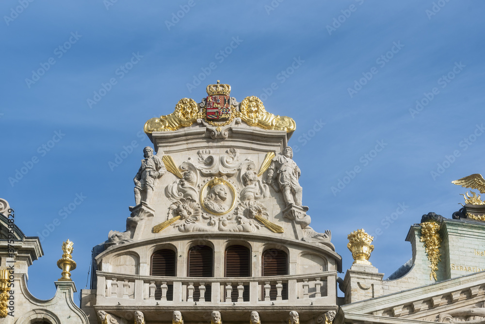 Fototapeta premium The Cornet, House of the Corporation of Boatmen in Brussels, Belgium