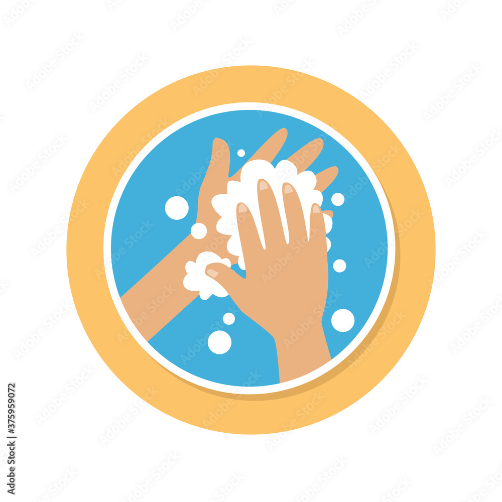 Obraz premium Hand washing icon