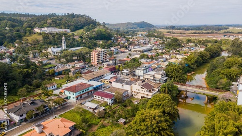 Aerial view of the city of Nova Veneza  Santa Catarina