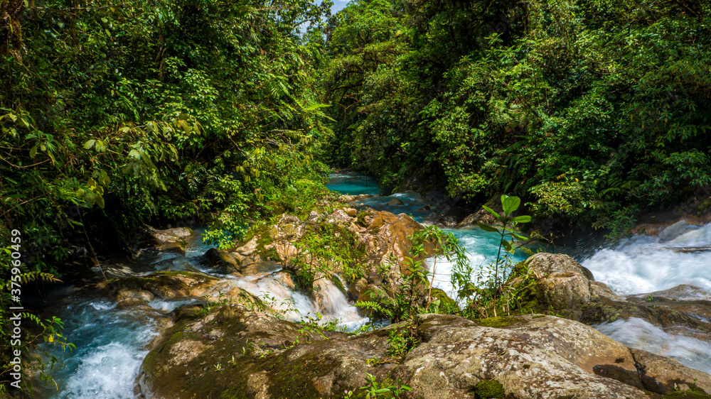 River with blue water River with blue water