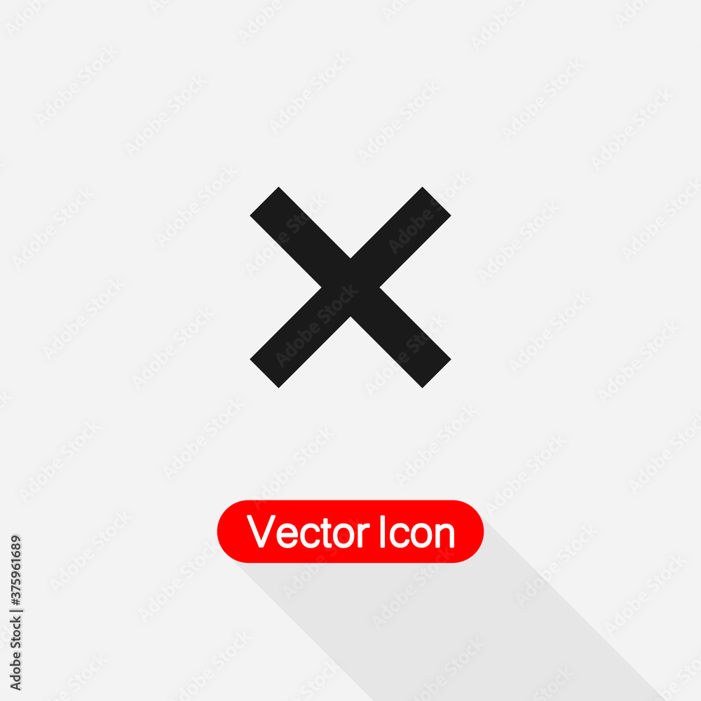 Cross Icon, Cancel Icon, Delete Icon, Close Icon Vector Illustration Eps10 Cross Icon, Cancel Icon, Delete Icon, Close Icon Vector Illustration Eps10