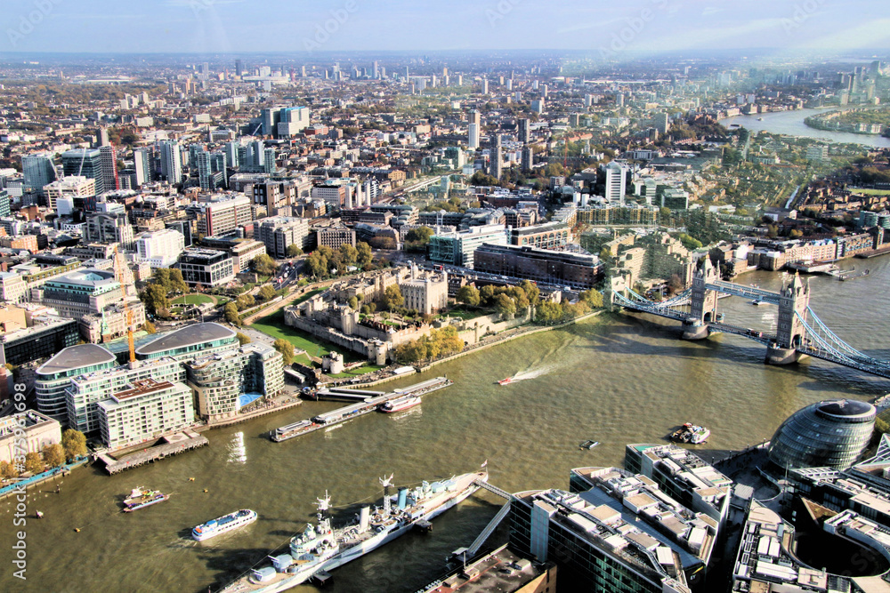 aerial view of london