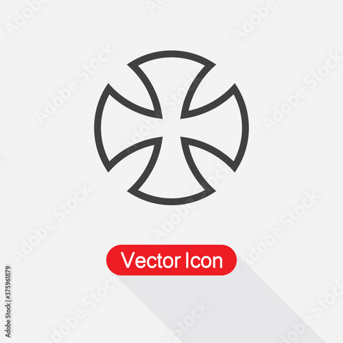 Cross Of The Knights Templar Icon Vector Illustration Eps10