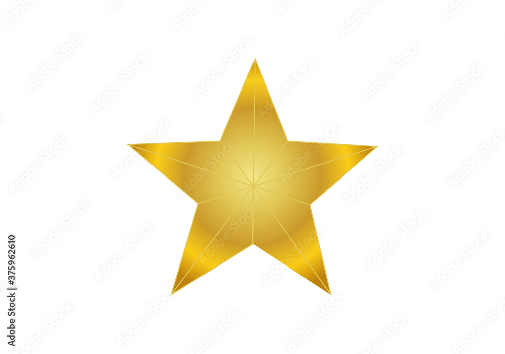 Estrella de cinco puntas dorada de navidad Estrella de cinco puntas dorada de navidad