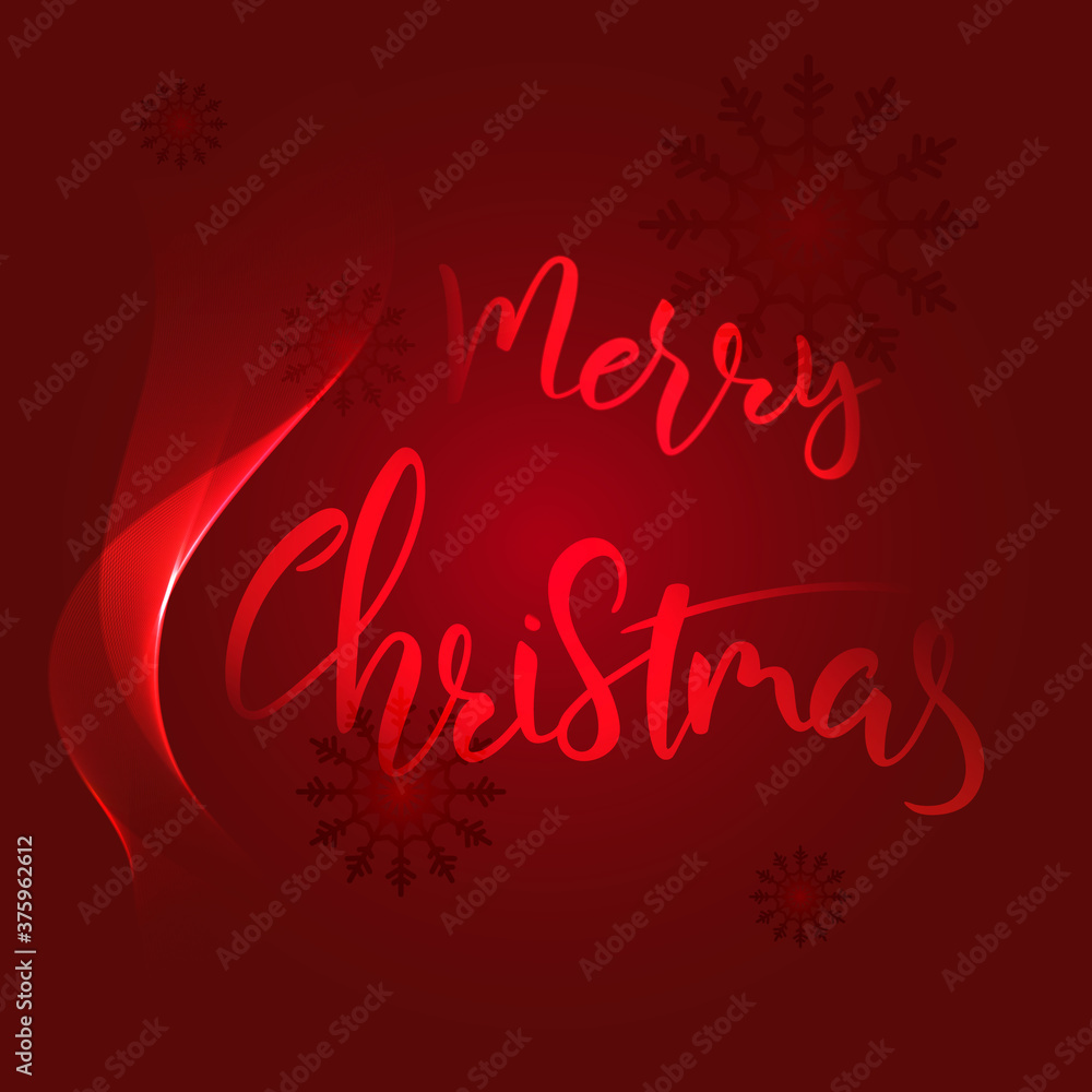 Greeting card with Merry Christmas lettering Greeting card with Merry Christmas lettering