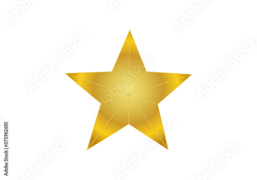 Estrella de cinco puntas  dorada de navidad