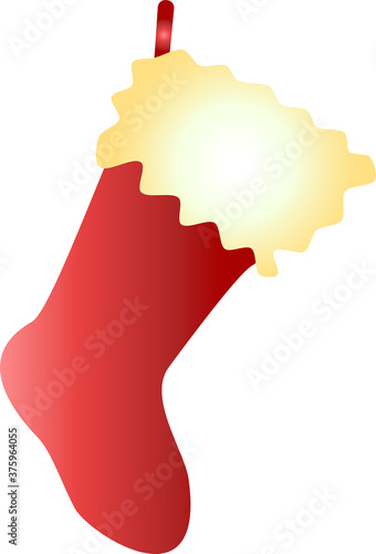 Calcetín rojo de Papá Noel de Navidad