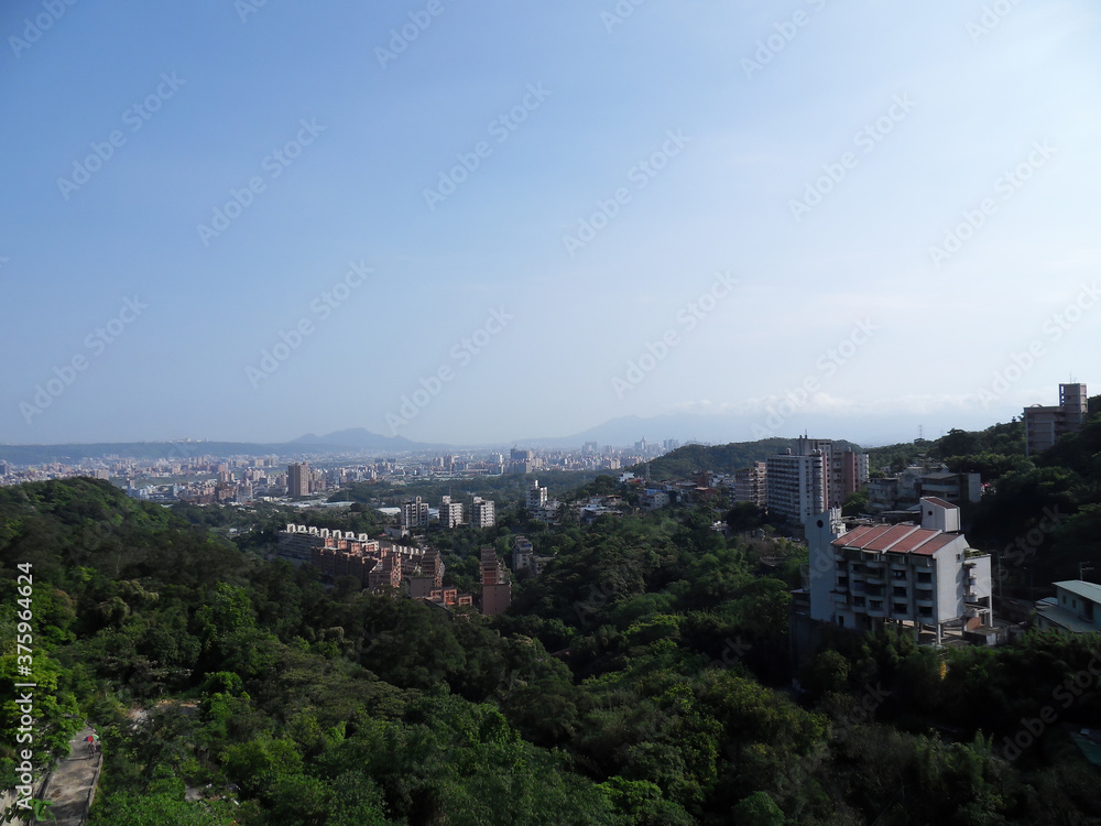 High angle view of the Taipei cityscape from Tucheng District High angle view of the Taipei cityscape from Tucheng District