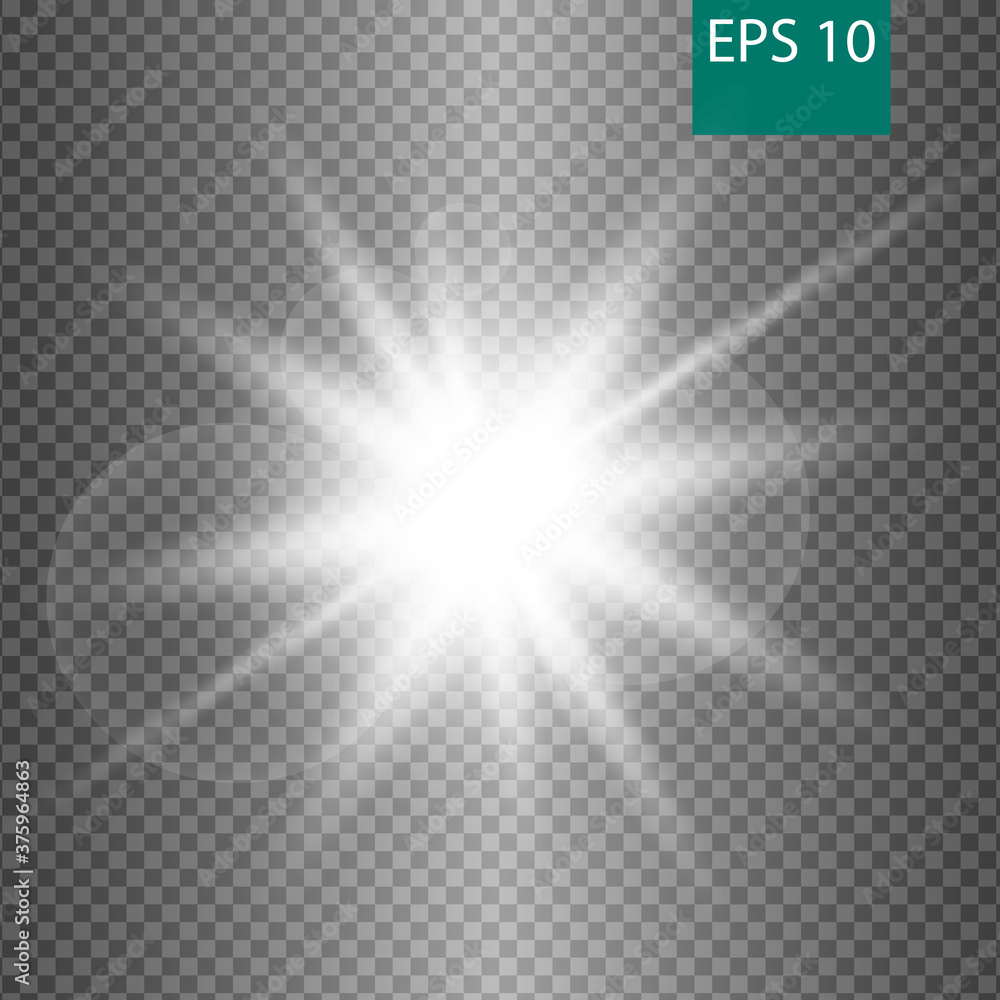 Glow white light effect set, lens flare, explosion, glitter, line, sun flash, spark and stars. Abstract special effect element design. Glow white light effect set, lens flare, explosion, glitter, line, sun flash, spark and stars. Abstract special effect element design.