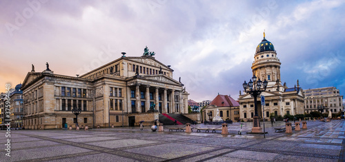 Panoramic view of scenic square with Berlin Konzerthaus in Germany