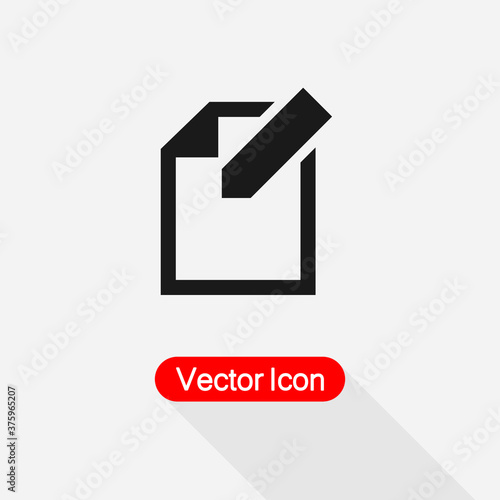 File Icon Edit Icon Vector Illustration Eps10