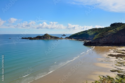 Beautiful seascape at Plouha in Brittany France photo