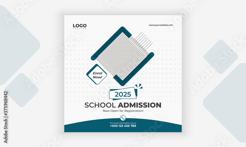 School admission social media post design