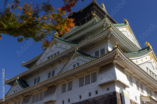 Beautiful castle in Osaka  Japan 