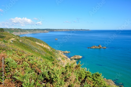 Beautiful seascape at Plouha in Brittany France