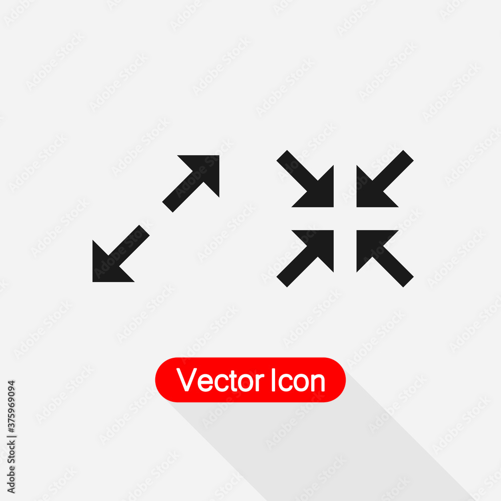 Full Screen and Exite Full Screen Icon Vector Illustration Eps10 Full Screen and Exite Full Screen Icon Vector Illustration Eps10