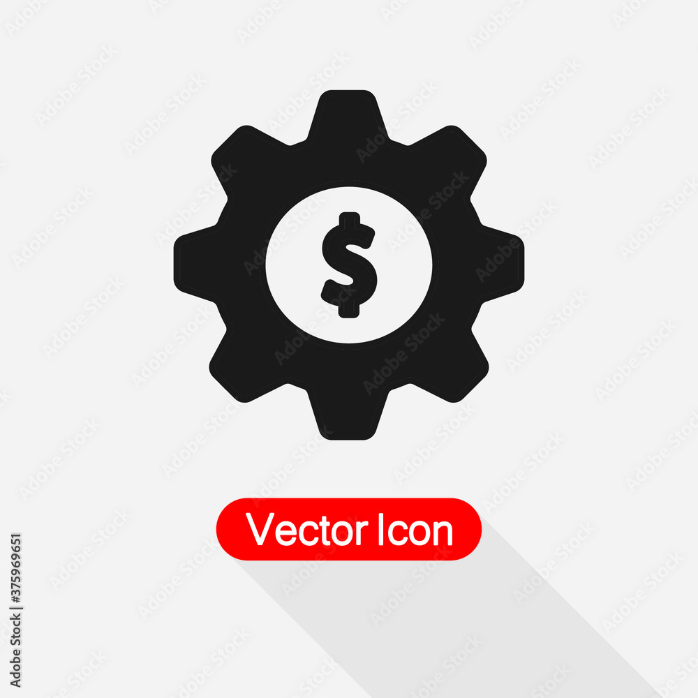Gear With Dollar Icon Vector Illustration Eps10 Gear With Dollar Icon Vector Illustration Eps10