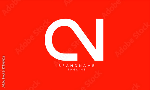 Alphabet letters Initials Monogram logo CN, NC, C and N