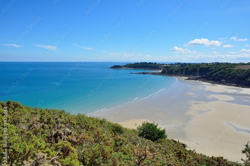 Beautiful seascape at Plouha in Brittany France