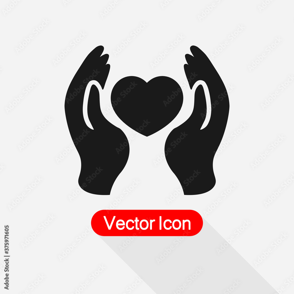 Heart Icon In The Hand Vector Illustration Eps10 Heart Icon In The Hand Vector Illustration Eps10
