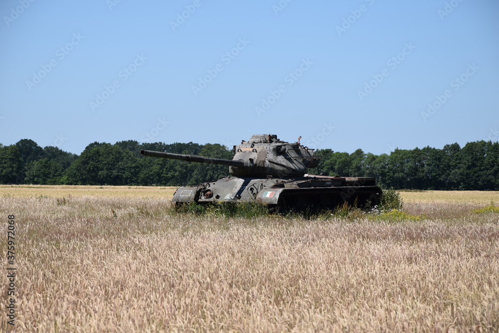Fototapeta premium Panzer auf dem Panzerfeld bei Wahn
