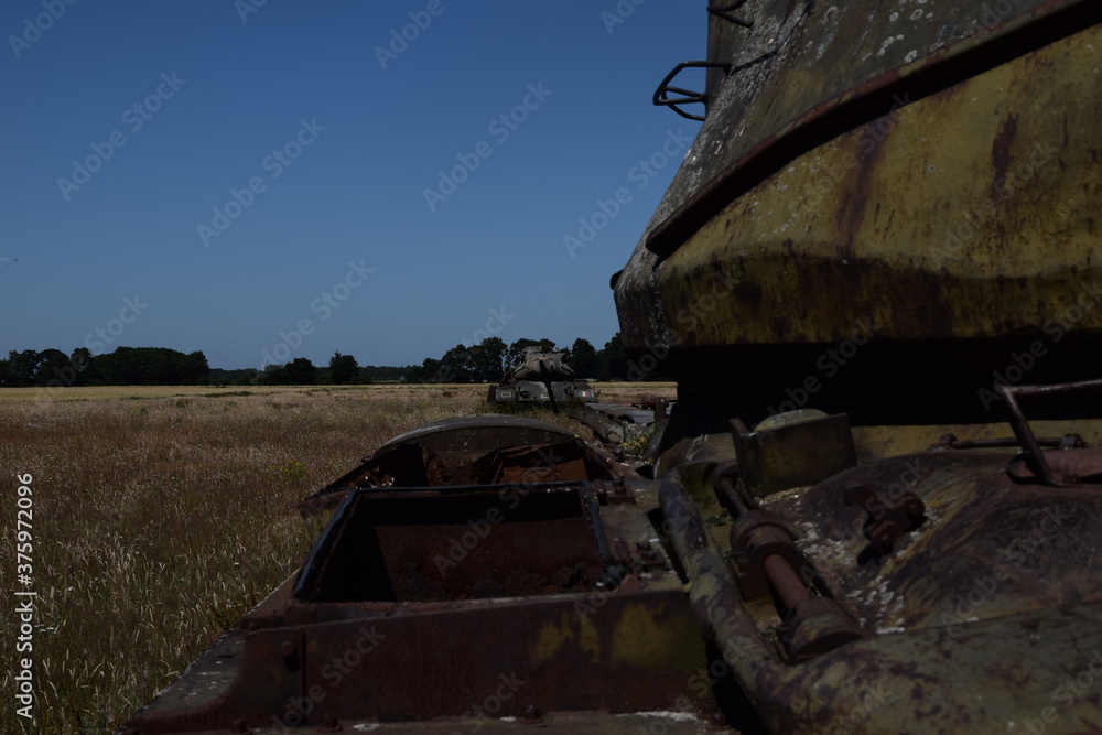 Panzer auf dem Panzerfeld bei Wahn