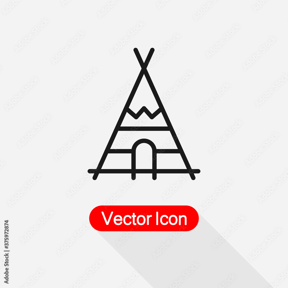 Indian Tepee Icon Vector Illustration Eps10
