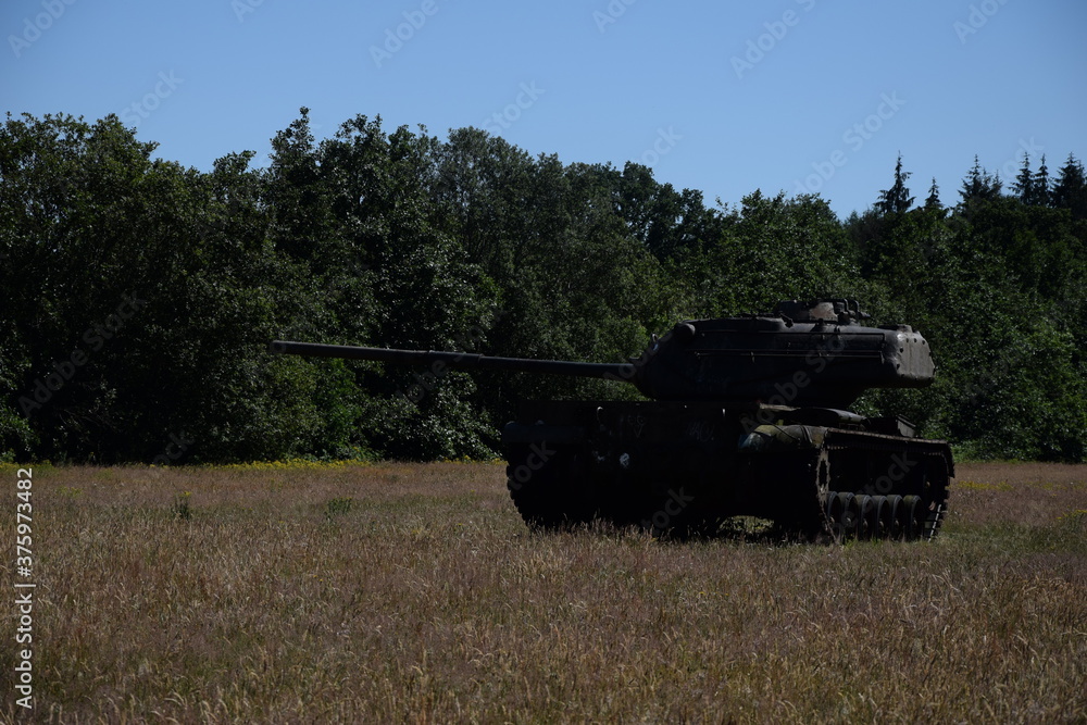 Fototapeta premium Panzer auf dem Panzerfeld bei Wahn