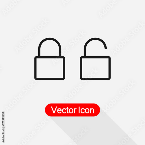 Lock and Unlock Icon Vector Illustration Eps10