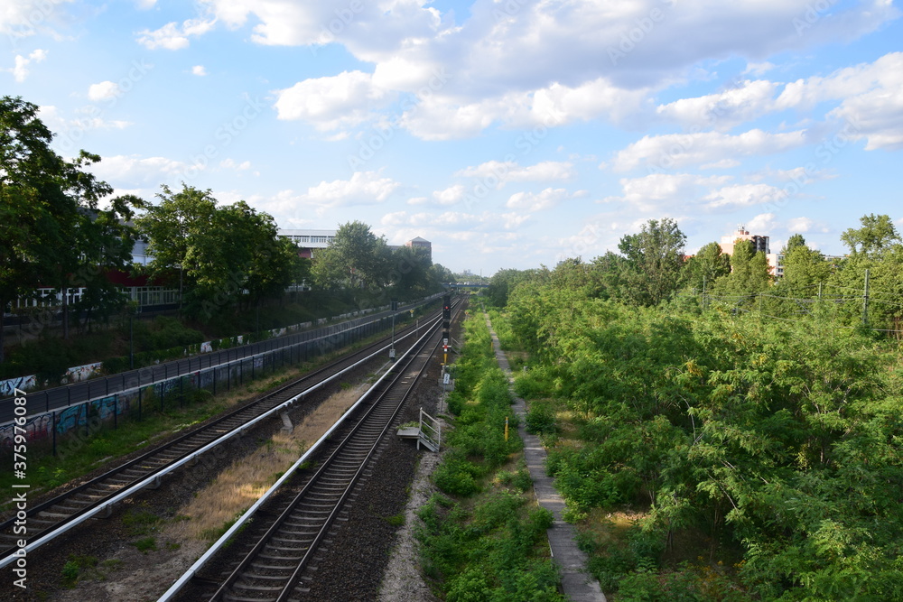 Naklejka premium Bahngelände um den Bahnhof Berlin Südkreuz